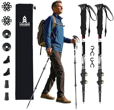 Teleskopiska Trekkingstavar i Lätt Aluminium, 2-pack