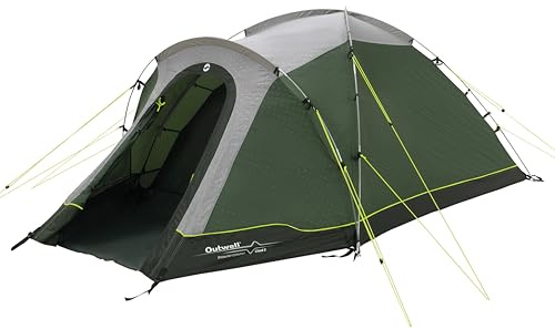 Outwell Cloud Lightweight Dome Tent with Porch Area – 3000mm HH Waterproof, Compact Pack Size, Two-Room Design - Suitable for Camping, Hiking, Mountaineering