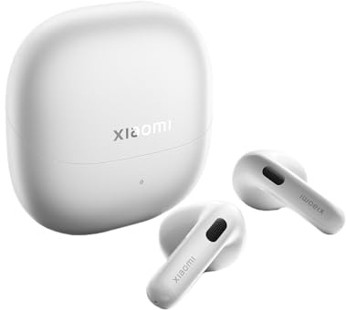 XIAOMI Buds 6, Cuffie Bluetooth, Cancellazione rumore 3 mic, Bianco | Harman AudioEFX, driver triplo magnetico, suono personalizzato app, Apple Find My e Google Find Hub