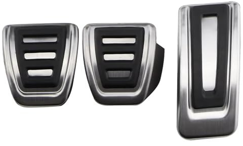 Fußstütze Pedal Für Skoda Für Kodiaq Für Schnelle Für Octavia 5E 5F A7 2014-2023 Edelstahl Gas Bremspedal Pad Abdeckung Auto Pedale Pedalen Aufsätze Auto(MT without Rest)
