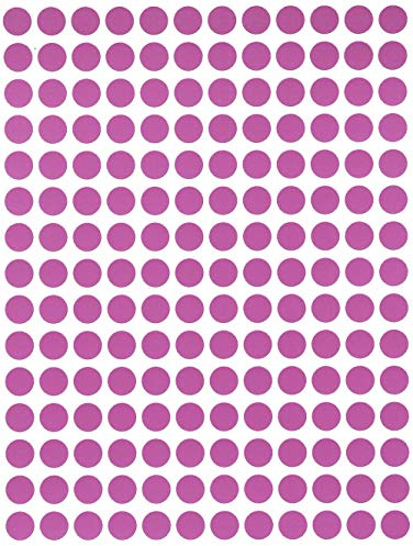 Royal Green Dot Stickers 8mm (0.8 cm) Color Labels in Pink - 2520 Pack