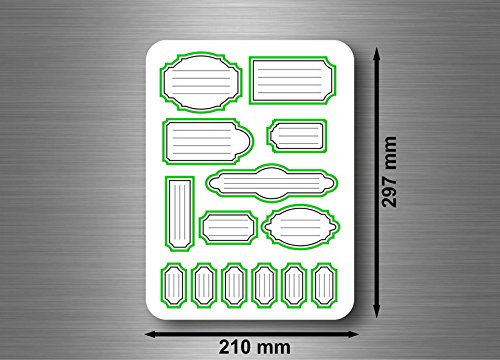 Akacha Set Aufkleber Sticker Marmelade Etiketten Haushaltsetiketten Eingemachtes r7
