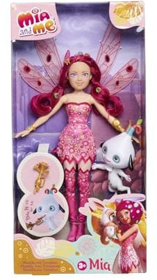 Simba 109480089 - Mia and Me Ankleidepuppe - Figur der Elfe Mia 23 cm mit Glasaugen, beweglichen Flügeln & Freundschaftsring, für Jungen und Mädchen ab 3 Jahren[Exklusiv bei Amazon]