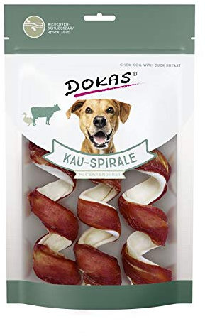 Dokas Kau-Spirale mit Entenbrustbrust 3 St. | 8X 110g Hundesnack