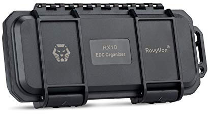 RovyVon RX10 EDC Tool Case Box, Small Organizer Storage Case to Protect EDC Gears Gadgets, 1PCS, 7 x 3.2 x 1.5 (Black)