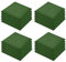 vidaXL 24x Fallschutzfliese Fallschutzmatte Spielplatz Sicherheit Gummiplatte Spielplatzmatte Sicherheitsmatte Gummi 50x50x3cm Grün