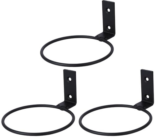 Cabilock 3 Stück Wandmontage-Blumentopf, 10 cm Wand-Pflanzenhalter Wand-Pflanzgefäß-Rack-Halterung Wandmontage-Blumentopf-Halter-Ring für Zuhause, Garten, Balkon