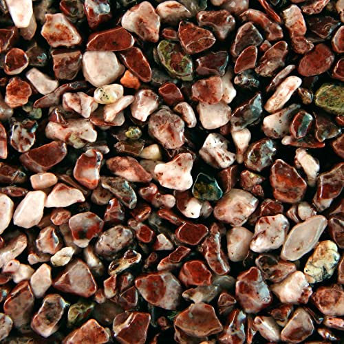 Terralith Steinteppich Marmor Komplett-Set für 1qm - Körnung: fein - 2-4mm mit Epoxidharz Bindemittel - für Innen in rot (rosso autunno due)