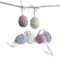 Loberon Osterei 6er Set Rigaud, natürliche Fliederblüten-Optik, handbemalte Deko-Eier, pastellige Nuancen, Ostern, Osterdeko, Polyresin, Polyester, lila/weiß