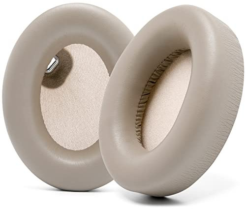 WC Wicked Cushions Extra Dicke Ohrpolster für Sony WH1000XM4 Kopfhörer – weiches PU-Leder, luxuriöser geräuschisolierender Memory-Schaum, funktioniert mit Ohrsensor | Beige