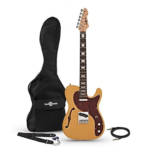 Semi-Hollow E-Gitarre Knoxville von Gear4music - Butterscotch