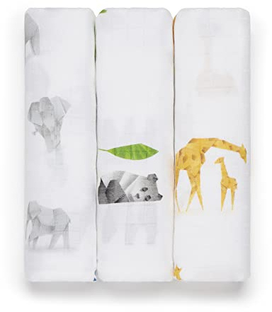 Baby Mullwindeln aus Bambus (Swaddles, Origami)