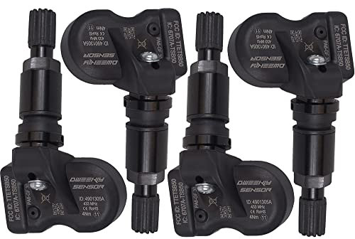 4 x RDKS/TPMS Sensoren – Reifendruckkontrollsystem passen für BMW 3 Serie GT (3er Gran Turismo) - Typ [F34] - Zeitraum 03/2013 bis 09/2020 - Ein Satz bestehend aus 4 Sensoren mit Metallventil schwarz