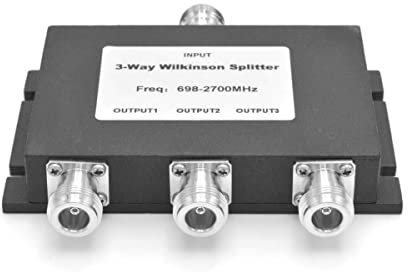 RANGEFUL Répartiteur 3 Voies N Femelle 50 Ohm WS3W Répartiteur de Signaux Cellulaires pour LTE CDMA GSM 3G 4G 5G Signaux 698~2700MHz pour Amplificateur Répétiteur de Signaux Mobiles