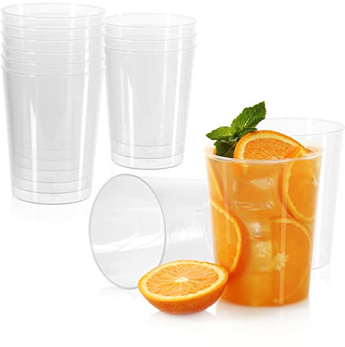 com-four® 12x Mehrweg Trinkbecher für Party, Camping und unterwegs - wiederverwendbare Kunststoff-Gläser - spülmaschinengeeignet - Kunststoffbecher - Partyzubehör