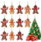 Zueyen Paquete de 12 Decoraciones Colgantes para árbol de Navidad, Juego de Colgantes, Hombre de Jengibre para decoración de Fiestas Festivas, Accesorios de Manualidades (4 Estilos de diseño)
