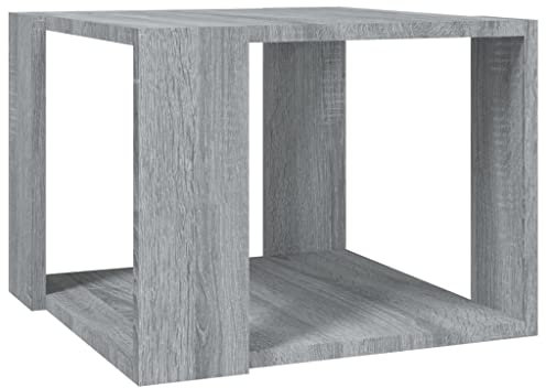 vidaXL Couchtisch Beistelltisch Wohnzimmertisch Kaffeetisch Sofatisch Teetisch Tisch Wohnzimmer Grau Sonoma 40x40x30cm Holzwerkstoff