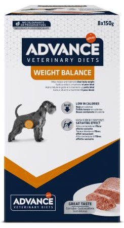 Advance Veterinary Diets Weight Balance Nourriture Humide pour Chiens: Multipack 8 sachets 150g
