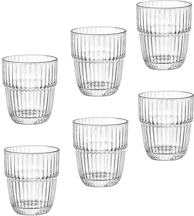Bormioli Rocco Barshine 6er Set Saftbecher aus Glas, Juice, 21cl