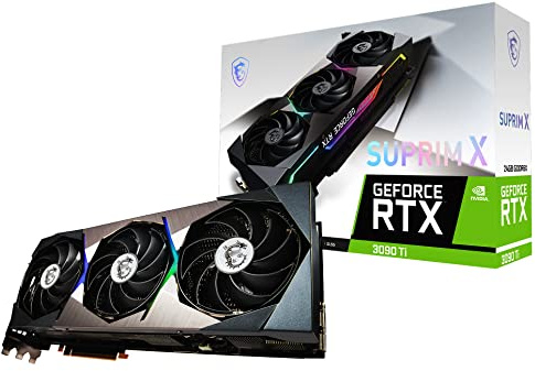 MSI Gaming GeForce RTX 3090 Ti 24GB GDRR6X 384-Bit HDMI/DP Nvlink Tri-Frozr Ampere Architecture OC Graphics Card (RTX 3090 Ti SUPRIM X 24G) (Renewed)