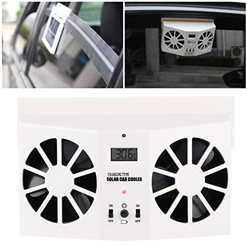Radiatore per auto solare Ventilatore per lunotto Ventilatore di scarico Radiatore per auto Ventilatore di scarico solare portatile Purificatore d'aria (bianco)