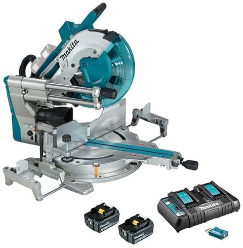 Scie à onglets radiale 36V LXT Ø305 mm (2x6,0 Ah) avec module AWS - MAKITA DLS211GT2U