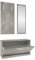 vidaXL Flurmöbel Set 3-TLG. Garderobenset Garderobe Kompaktgarderobe Dielenmöbel Flureinrichtung Flurgarderobe Wandgarderobe Betongrau Holzwerkstoff