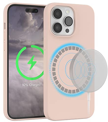 EAZY CASE - Silikonhülle kompatibel mit iPhone 14 Pro Max Hülle mit Qi Charging Silikon Case weich stoßfeste Handyhülle Schutzhülle Kameraschutz Dünn Schutz Cover TPU Bumper in Nude Rosa