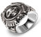 MAGIIE Schmuck Herren Ring Edelstahl Ring Damen Totenkopf Ring Siegelringe Vinge Punk Kreuz Herren Ring Schädel Ring (Silber, 64)