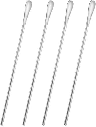 luvtree Set mit 4 wiederverwendbaren Rührlöffeln aus Edelstahl 304 – 21,8 cm, ideal zum Rühren von Kaffee, Cocktails, Milch, Eis, Saft und anderen Getränken – perfekt für Küche, Bar und Party