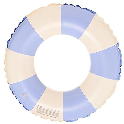 Anillo de natación Inflable, Vintage a Rayas Flotador Inflable, Flotadores de Piscina Flotante Anillo de Goma Flotante, para Piscinas de Verano y Playa para Adultos y Niños (Azul)