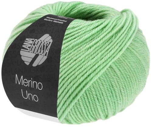 LANA GROSSA Merino Uno | Klassische Merinowolle mit Superwash-Ausrüstung | Handstrickgarn aus 100% Schurwolle (Merino) | 50g Wolle zum Stricken & Häkeln | 125m Garn FB73