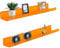 ROYALITA 61 cm Acryl schwebende Bücherregale Wandmontage 2er Set Wandbehang Pflanze Display Regale Raumdekor Schwebende Wandregale für Spielzimmer, Schlafzimmer, Wohnzimmer, Büro, Orange