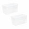Set of 2-110L Liter Extra Large Wham Crystal Plastic Storage Boxes Clear Box with Lid Nestable Stackable Container For Home & Kitchen Bedroom Office Made in UK