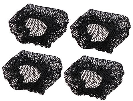 FRCOLOR 20stücke Elastische Haarnetze Für Duttfrisuren Pack Satin Haarnetze Ohne Spitzen Für Ballett Und Tanzaufführungen Schwarz Für Stilvolle Frisuren Und Zuverlässigen Halt