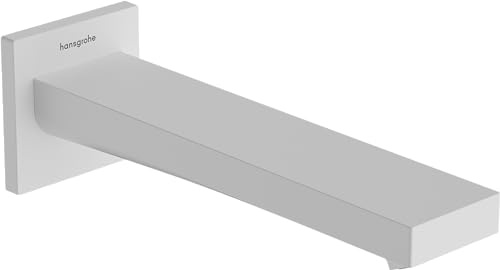 hansgrohe Tecturis E - Badewanneneinlauf, Wanneneinlauf mit Auslauf Länge 210 mm, Badewannenarmatur, Mattweiß