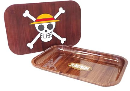 Homadict Plateau multiusage One Piece avec Couvercle Magnétique - pour Rangement, Décoration, Service - 29 x 19 centimètre - Licence Officielle One Piece