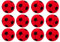 Kyto Softball 20cm Schaumstoff Ball | Fußball für Outdoor und Indoor | geeignet für Kinder ab 36 Monaten (12 Bälle, Rot)