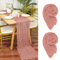 2 Stück Seihtuch Tischläufer Dunkle Rose,90 x 300 cm Dunkles Rouge Rustikaler Gaze Stoff Boho Käsetuch Cheesecloth Tischläufer Hochzeit Tischdecke für Hochzeitsfeier Brautparty Tischdekoration