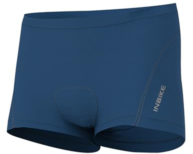 INBIKE Radunterhose Fahrradhose Herren Kurz Gepolstert Atmungsaktive Elastische Schnelltrockende Radlerhose Fahrradunterwäsche MTB Hose Unterwäsche mit Sitzpolster Schwarz