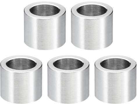 PATIKIL 5pcs M8 Separadores de Acero Inoxidable, Espaciadores Redondos de Metal Espaciadores Metálicos de Acero Inoxidable para M8 Tornillo Pernos, 10x8.2x12mm (L*ID*OD)