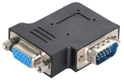 NFHK Adaptateur d'extension VGA SVGA mâle vers femelle coudé à 90 degrés vertical plat