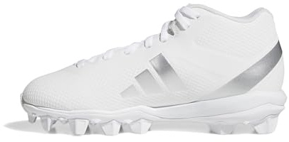 Adidas Unisex-Kid's Adizero Impact.2 Molded American Football, White/Gold Metallic/White, 5