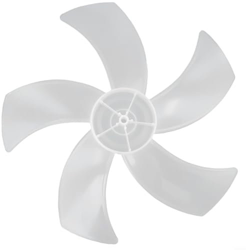 EXTRWORY 5 aspas de ventilador de plástico de 16 pulgadas con cubierta de tuerca, aspas grandes de plástico para el reemplazo de ventiladores de pie o de mesa, ventiladores de aire y enfriadores de