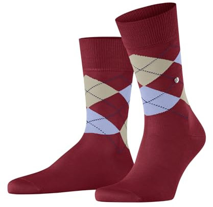 Burlington Herren Socken Manchester M So Baumwolle gemustert 1 Paar, Rot Burgundy 8047, 40-46