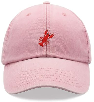 Baseballkappe mit Hummer, Vintage, gewaschen, Unisex, verstellbar, Angeln