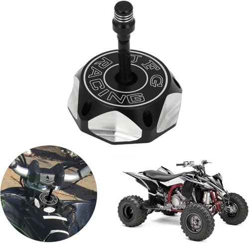 BIUGERCN ATV Tankdeckel Tankdeckel CNC für Big Bear 400 350 Grizzly 660/600/450/350 Kodiak 400 450 YFZ 450 Bayou 220 250 300 400 Banshee350 Warrior Wolverine 450/350 Raptor Blaster200 ATV Schwarz