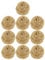 Zerodeko 10 Pcs Brass Kitchen Cleaner Scrubbing Scour, Copper Scrubber Non-Scratch Dishes Scrubber, Kitchen Steel Wool Easy Scouring Scrubbing Brush,Pot Pan Washing Ball