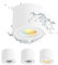 Gleonlux LED Aufbauspot Deckenspot IP44 Weiß Dimmbar, Aufputz Spots flach Ø80x60mm, Aufbaustrahler 5W CCT LED Modul 230V 3000K/4000K/6500K, Deckenstrahler Rund, Spots Deckenleuchte Aluminium 4er