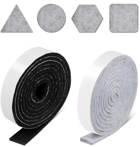 XENQITO 2Pcs Almohadillas Fieltro Adhesivo para Muebles Rollo, Protector Muebles Antideslizante, Fieltro Adhesivo Rollo, Almohadillas de Fieltro Adhesivo, Cortable a Mano, para Muebles, Suelos